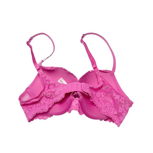 Victoria's Secret Dream Angels Twinkle Strap Lace Push-Up Bra New Peony Size 36B - Picture 2 of 6